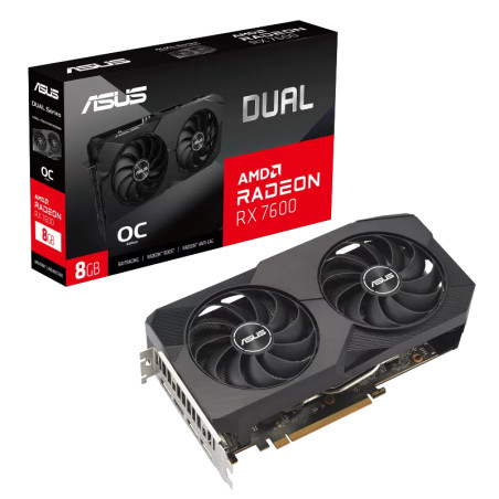 PLACA DE VIDEO ASUS RADEON RX 7600 8GB DUAL OC