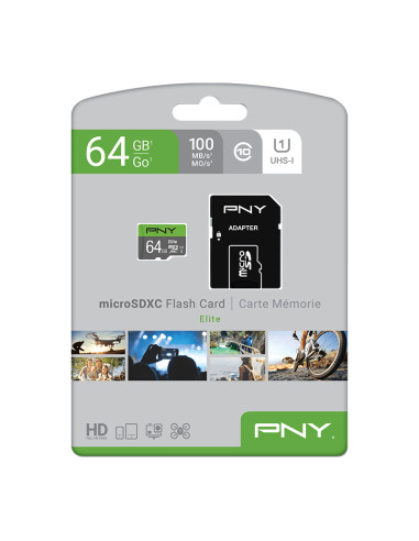 Tarjeta Micro Sd 64gb Pny Elite 10 U1