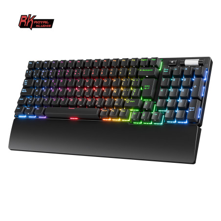 Teclado Royal Kludge Rk96 Wireless Black Switch Brown 90%