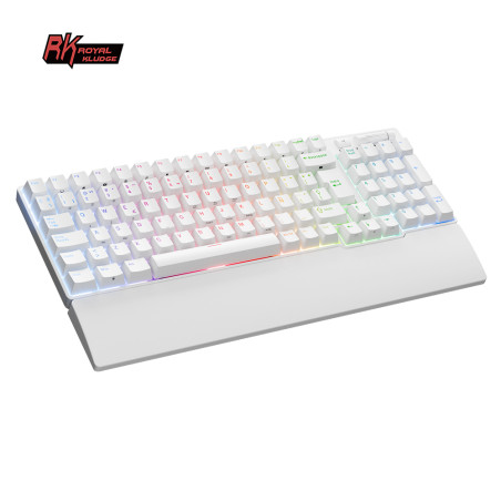Teclado Royal Kludge Rk96 Wireless White Switch Brown 90%
