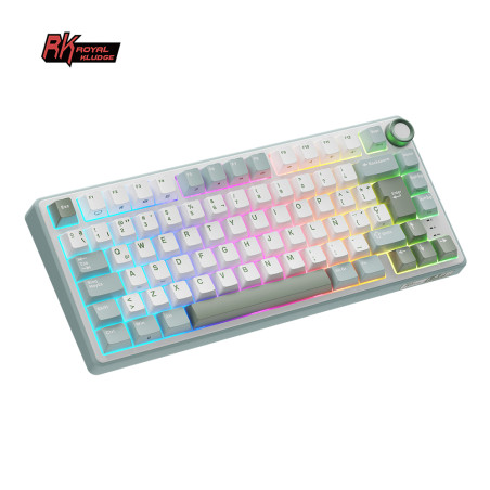 Teclado Royal Kludge Rkr75 Skycyan Switch Silver 75%