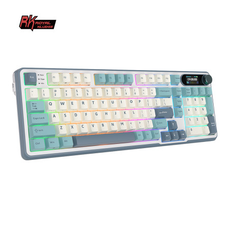 Teclado Royal Kludge Rks98 Wireless Light Cloud Switch Brown 96%