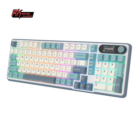 Teclado Royal Kludge Rks98 Wireless Light Cloud Switch Brown 96%