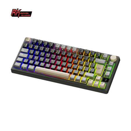 Teclado Royal Kludge Rkm75 Wireless Phantom Switch Brown 75%