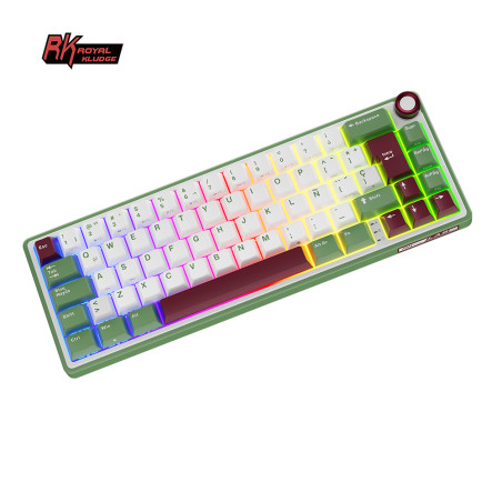 Teclado Royal Kludge Rkr65 Greensand Switch Chartreuse 65%
