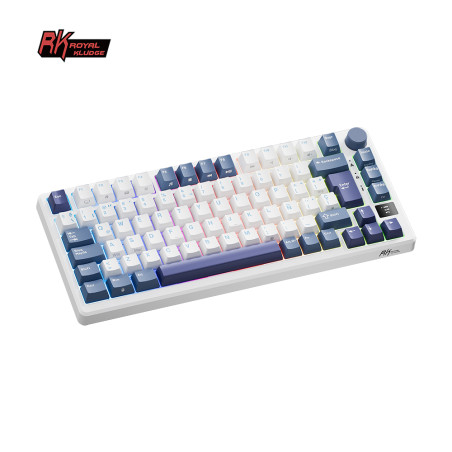 Teclado Royal Kludge Rkm75 Wireless Taro Milk Switch Silver 75%