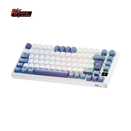 Teclado Royal Kludge Rkm75 Wireless Taro Milk Switch Silver 75%