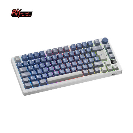 Teclado Royal Kludge Rkm75 Wireless Ocean Blue Switch Brown 75%