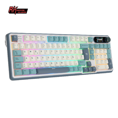 Teclado Royal Kludge Rks98 Wireless Light Cloud Switch Chartreuse 96%