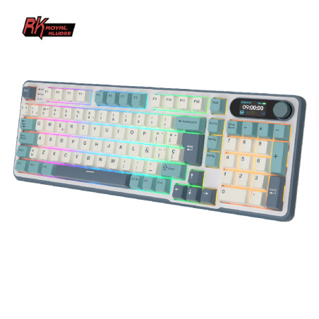Teclado Royal Kludge Rks98 Wireless Light Cloud Switch Chartreuse 96%