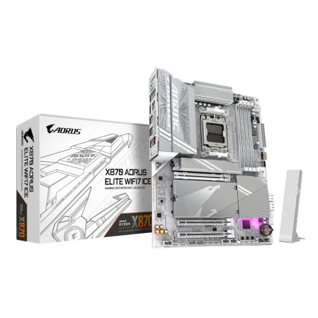 Mother Gigabyte X870 Aorus Elite Wifi 7 Ice Am5