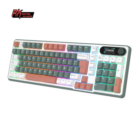 Teclado Royal Kludge Rks98 Wireless Camping Switch Brown 96%