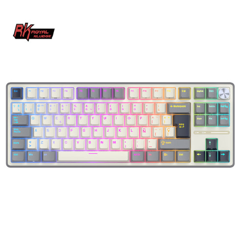 Teclado Royal Kludge Rkr87 Pro Half...