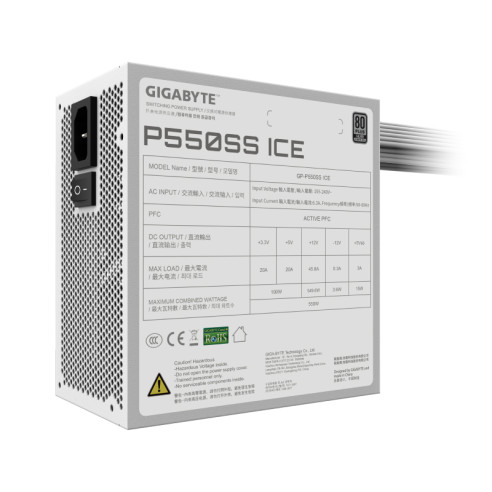 Fuente Gigabyte 550w Ice 80+ Silver...