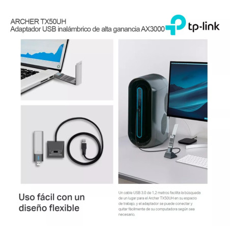 Placa Wifi Usb Tp-link Archer Txe50uh C/ant 1200mbps