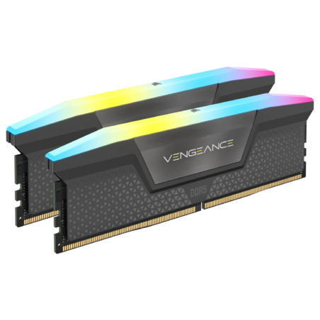 Memoria Ram Ddr5 32gb (2x16gb) 6000mhz Cl36 Corsair Vengeance Rgb Amd & Intel Grey