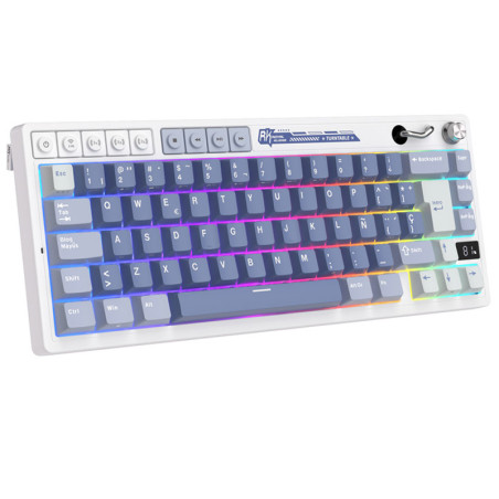 Teclado Royal Kludge Rkm65 Ocean Blue Switch Beige 65%