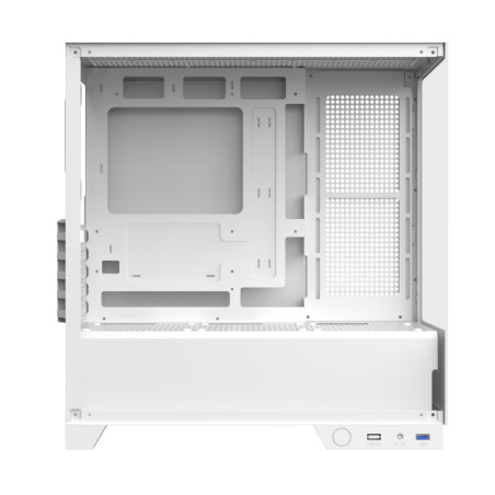 Gabinete Raptor Thunder Strike Tg Mid-tower Rgb Fan X1 White