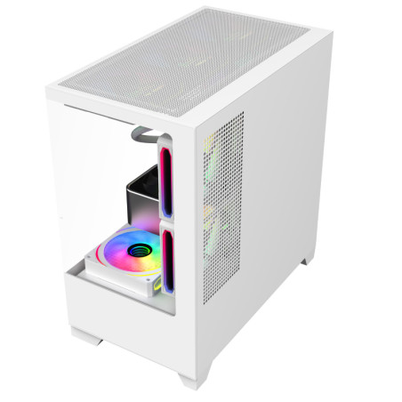 Gabinete Raptor Thunder Strike Tg Mid-tower Rgb Fan X1 White