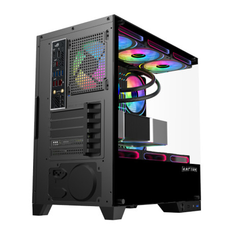 Gabinete Raptor Nova Prime Tg Mid-tower Rgb Fan X3 Black