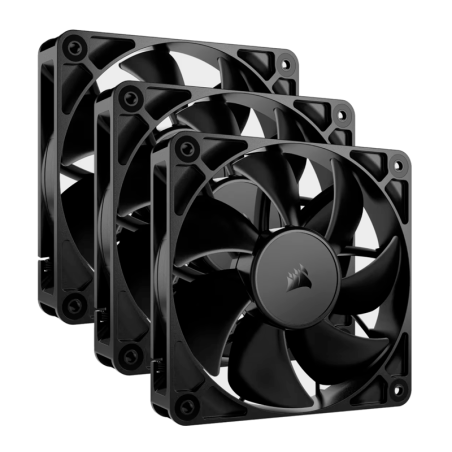FAN COOLER CORSAIR RS120 120MM PWM 25MM FAN BLACK PACK X3