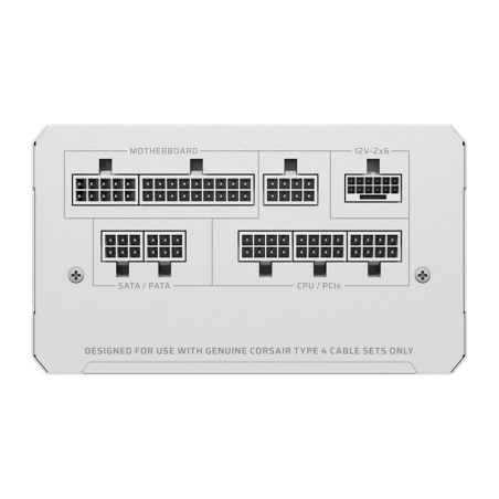 Fuente Corsair Rm1000e White 2025 1000w Cybernetics Platinum Full Modular Pcie 5.1 White