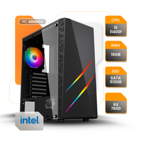 Pc Gamer I5 11400f Rx 7600  H510 16gb...