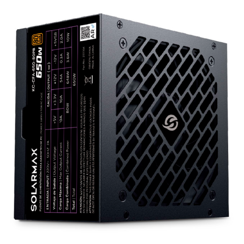 Fuente Solarmax 650w 80+ Bronze...