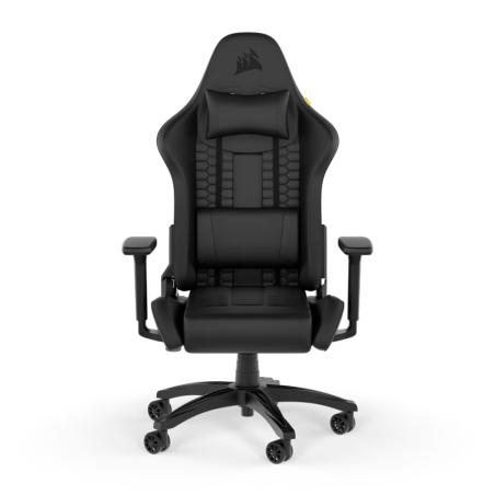SILLA GAMER CORSAIR TC100 RELAXED CUERO SINTÉTICO BLACK BLACK