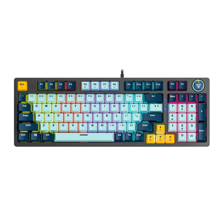 TECLADO MECÁNICO FANTECH ATOM96 MK890V2 MIZU - SKY BLUE (RED SWITCH)