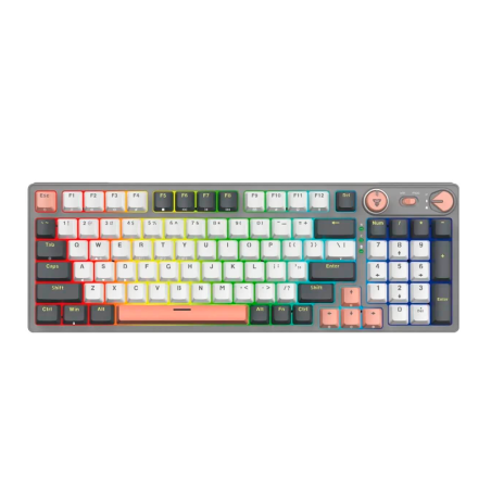 TECLADO MECÁNICO INALAMBRICO FANTECH ATOM PRO96 MK914 SATURN - GREY (RED SWITCH)