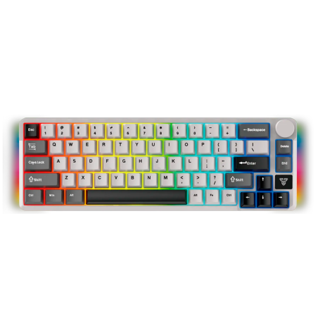 TECLADO MECÁNICO INALAMBRICO FANTECH ATOM PRO66 MK919 GREY (RED SWITCH)