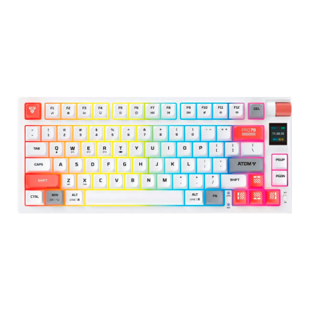 TECLADO MECÁNICO INALAMBRICO FANTECH ATOM PRO79 MK917 WHITE (RED SWITCH)