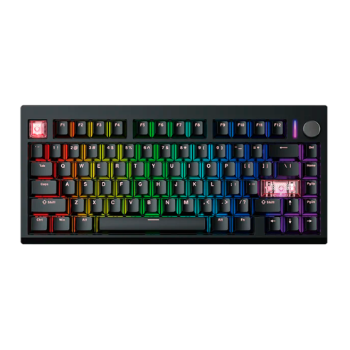 TECLADO MECÁNICO INALÁMBRICO FANTECH MAXFIT8 MK921 BLACK (BROWN SWITCH) 75% TRI-MODE RGB