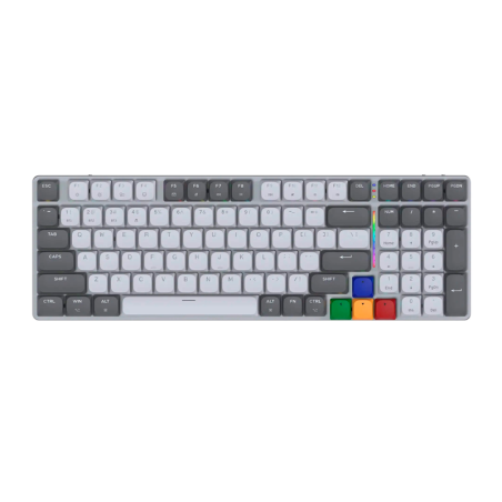 TECLADO MECÁNICO INALAMBRICO FANTECH MAXFIT AIR99 MK916 SUPER MAXFIT - GREY (RED SWITCH)