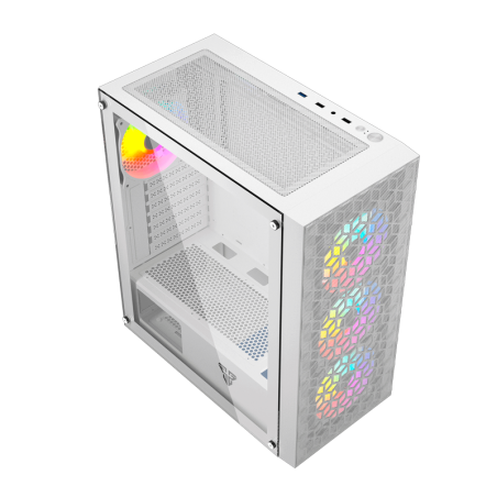 Gabinete Fantech Aero Ii Cg83 White 4x Fan Frgb Atx