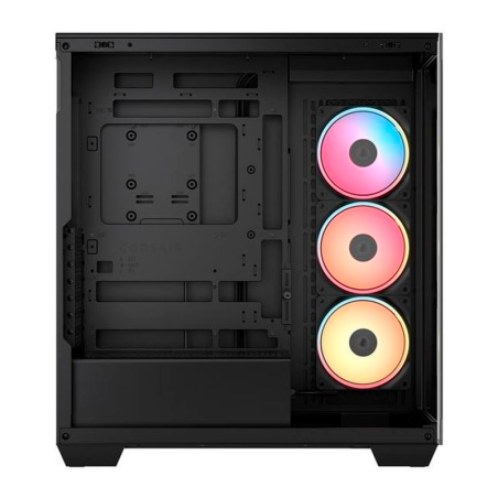 Gabinete Corsair 3500x Lr-x Rgb Icue Mid Tower Tg Black