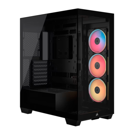 Gabinete Corsair 3500x Lx-r Rgb Icue Mid Tower Tg Black