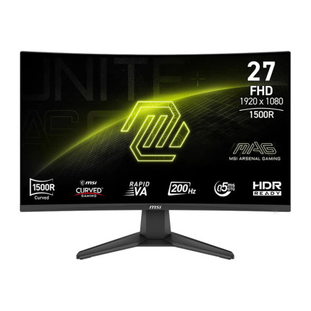 Monitor Gamer Curvo Msi Mag 27" 276cf E20 Rapid Va 200hz 0,5ms Fhd