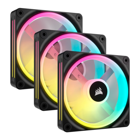 Fan Cooler Corsair Pwm Icue Link Qx120 Rgb 120mm Black Pack X3