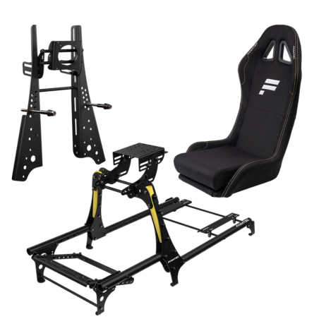 Simulador Cockpit Fanatec Estructura, Asiento Y Soporte Monitor Csl V1.5