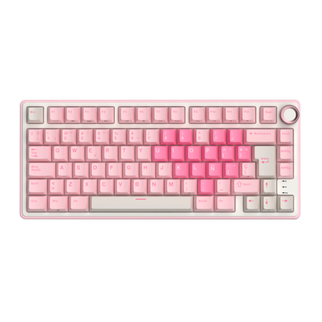 Teclado Royal Kludge Rkr75 Pink Melody Switch Cream 75%
