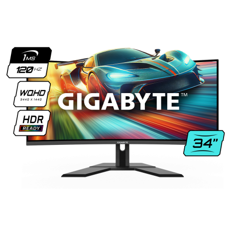 MONITOR GAMER GIGABYTE 34" GS34WQC 120HZ WQHD 1MS