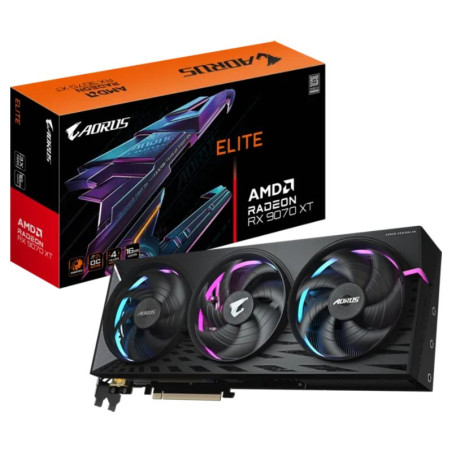 PLACA DE VIDEO GIGABYTE  RADEON RX 9070XT AORUS ELITE 16GB
