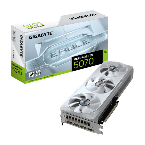 PLACA DE VIDEO GEFORCE RTX 5070 12GB GIGABYTE EAGLE OC ICE GDDR7