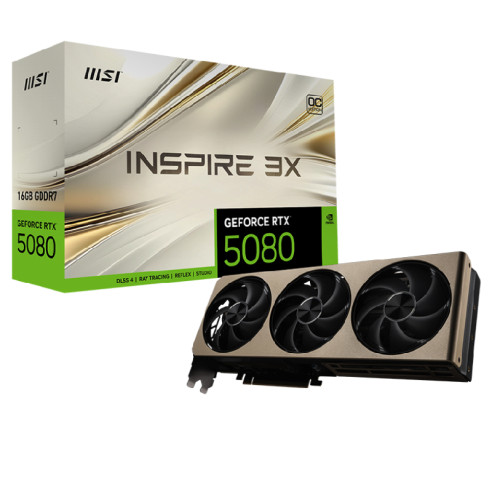 PLACA DE VIDEO GEFORCE RTX 5080 16GB INSPIRE 3X OC