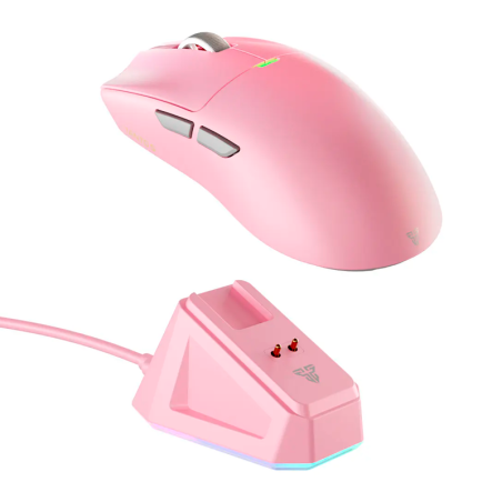 Mouse Gamer Inalámbrico Fantech Tanto S Wg13s Pink 26000 Dpi 8000hz + Base De Carga