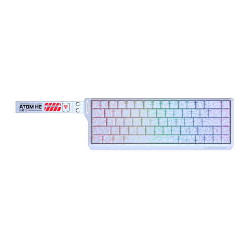 TECLADO MAGNÉTICO INALÁMBRICO FANTECH ATOM HE68 PRO MK922 TOPO - WHITE (EMERALD SWITCH) 68%