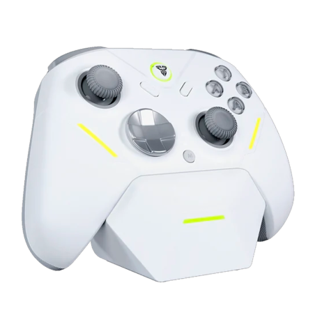 Joystick Inalámbrico Fantech Zenith Pro Wgp18 White Hall Effect 1000hz Tri-mode + Base De Carga