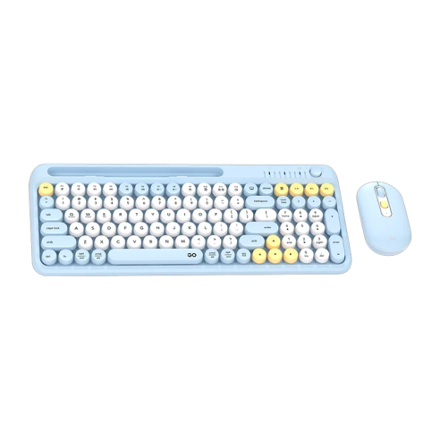 KIT TECLADO Y MOUSE INALÁMBRICO FANTECH GO MOCHI101 WK899 BLUE 96% BT/2,4GHZ